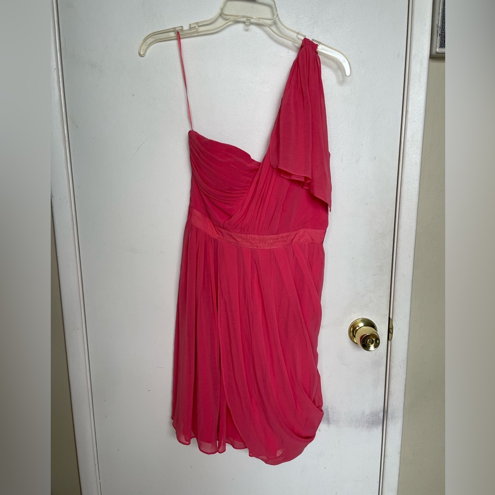 Jessica Simpson Hot Pink One-Shoulder short Dress